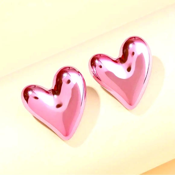 Pink Chrome Hearts Earrings - Picture 1 of 4